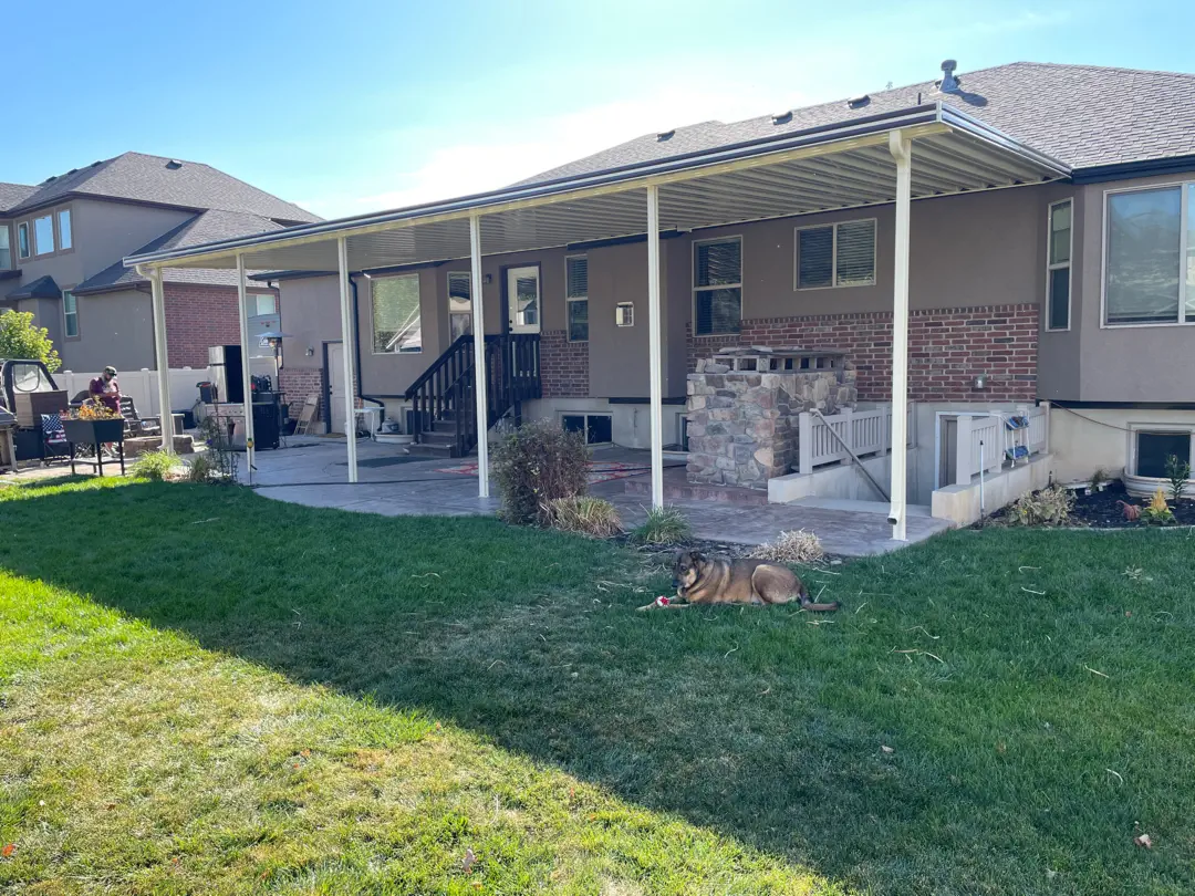 Custom 41x16 Steel Patio Cover Installation in Syracuse, UT