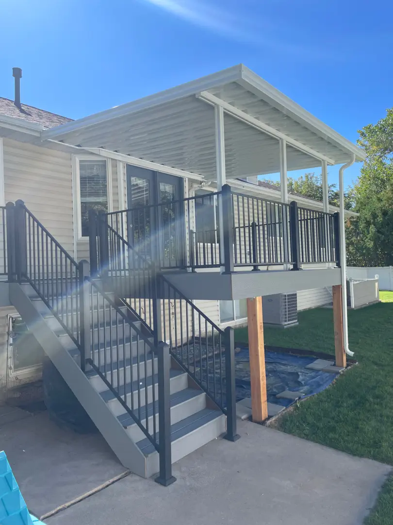 Custom 14x12 Steel Patio Cover Project in Layton, UT