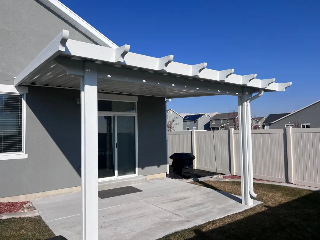 Custom 15x13 Steel Patio Cover Project in Syracuse, UT
