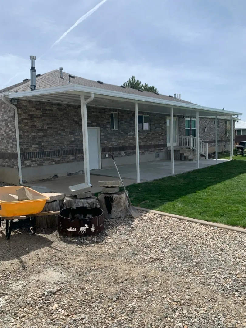 Custom 43x12 Steel Patio Cover Installation in Syracuse, UT