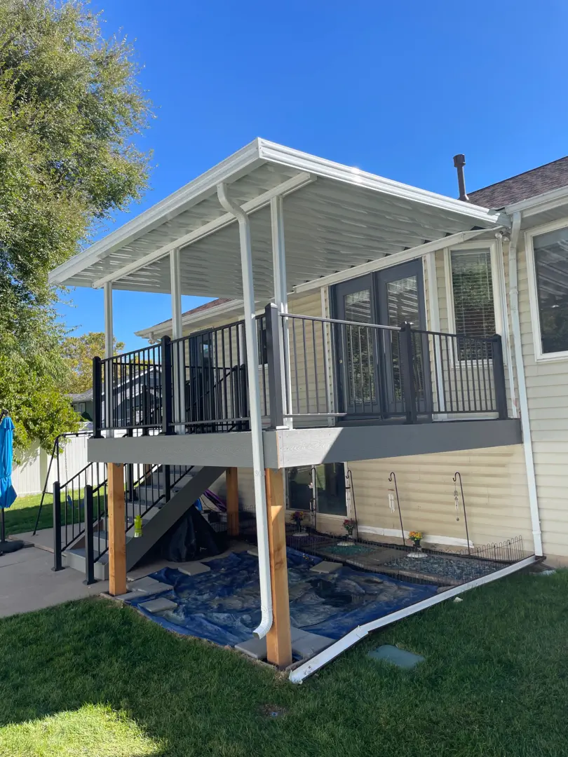 Custom 14x12 Steel Patio Cover Project in Layton, UT