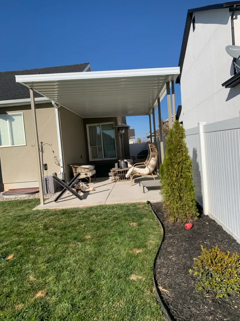 Custom 24x12 Steel Patio Cover Installation in Layton, UT
