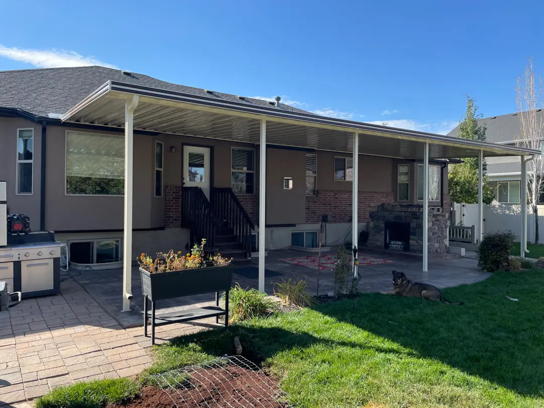 Custom 41x16 Steel Patio Cover Installation in Syracuse, UT