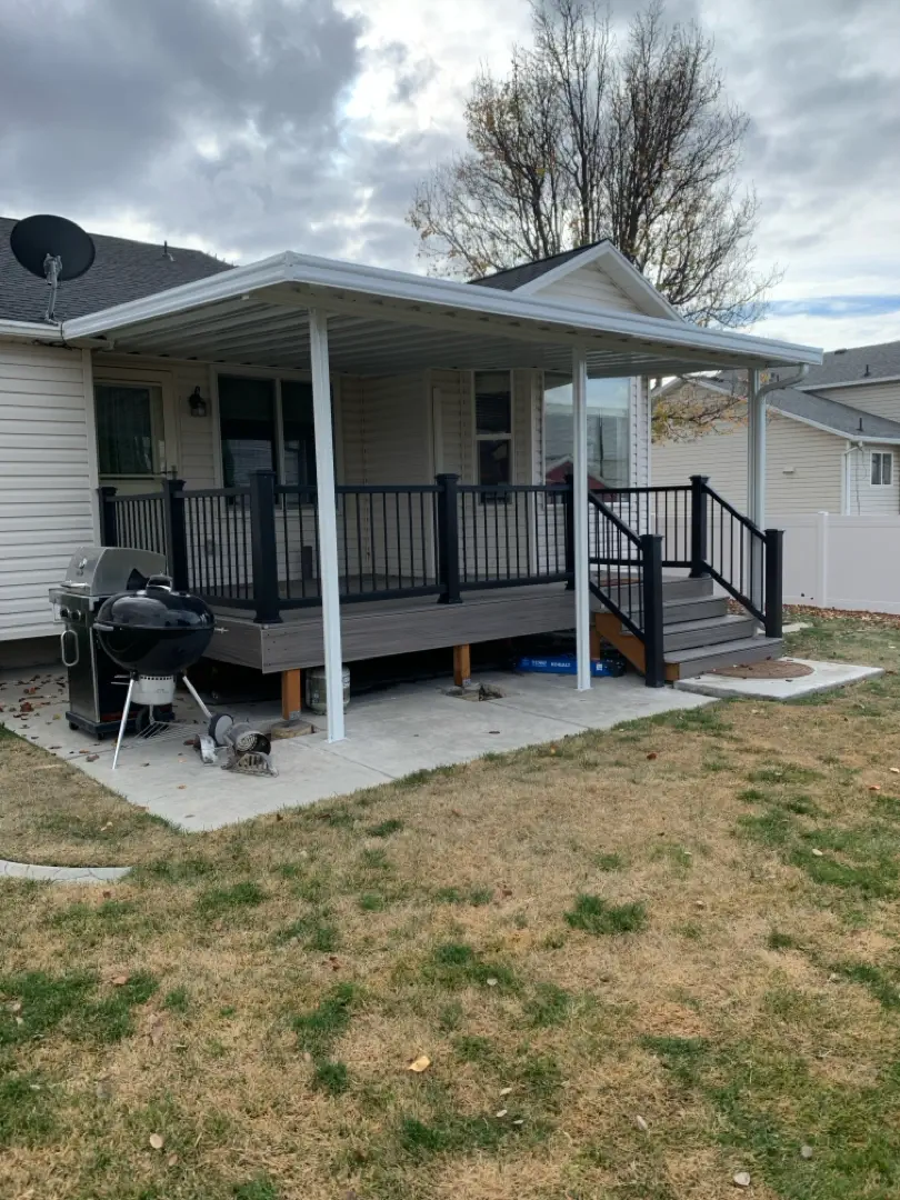 Custom 18x15 Steel Patio Cover Installation in Clinton, UT