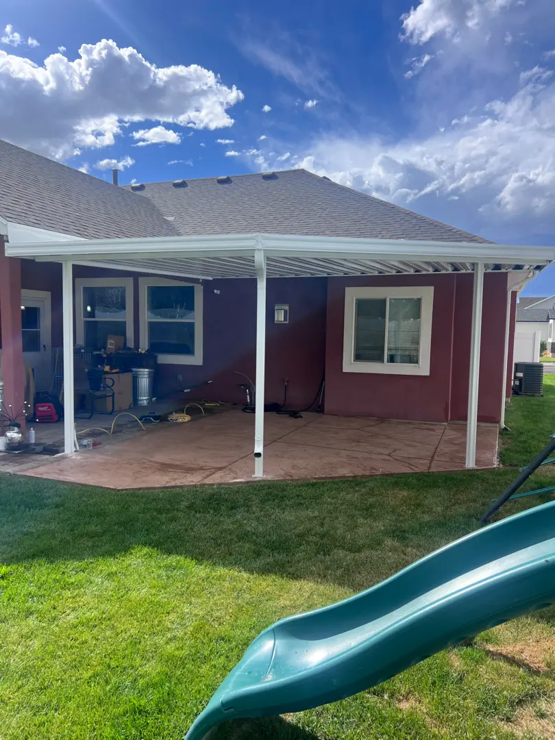 Custom 19x16 Steel Patio Cover Installation in Clinton, UT