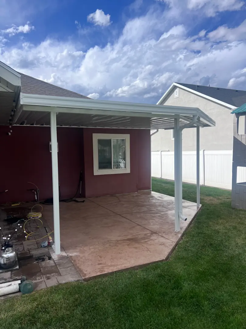 Custom 19x16 Steel Patio Cover Installation in Clinton, UT