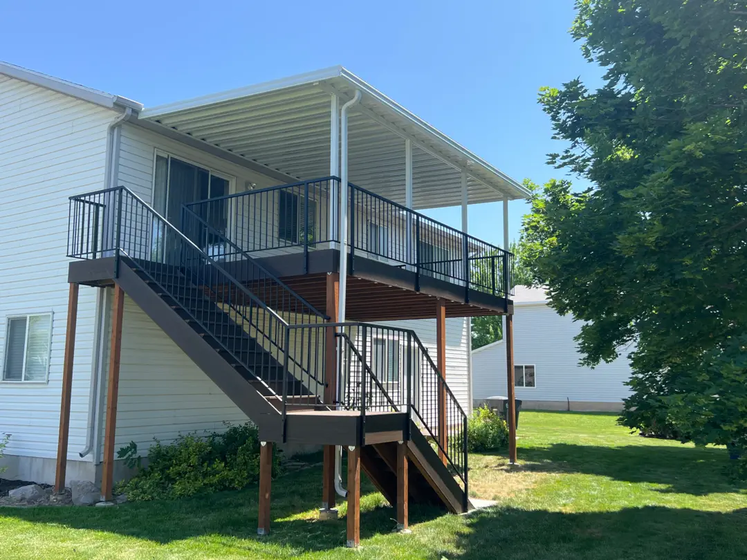 Custom 22x12 Steel Patio Cover Installation in Clinton, UT