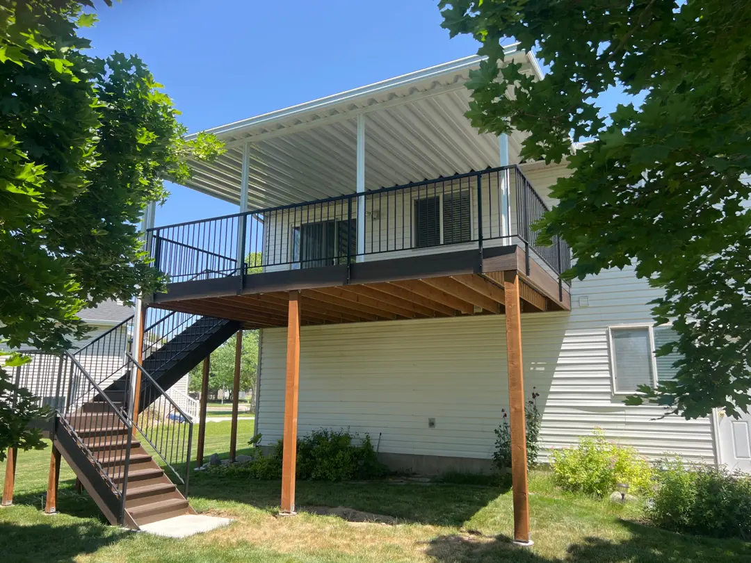 Custom 22x12 Steel Patio Cover Installation in Clinton, UT