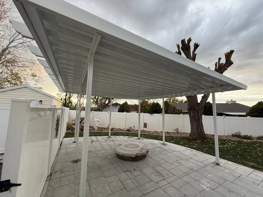 Custom 20x18 Steel Patio Cover Installation in Clinton, UT