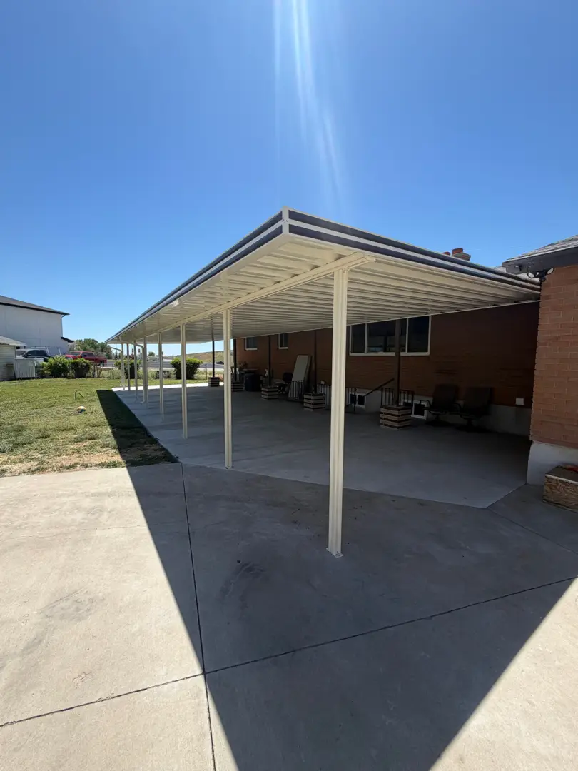 Custom 54x16 Steel Patio Cover Installation in Syracuse, UT