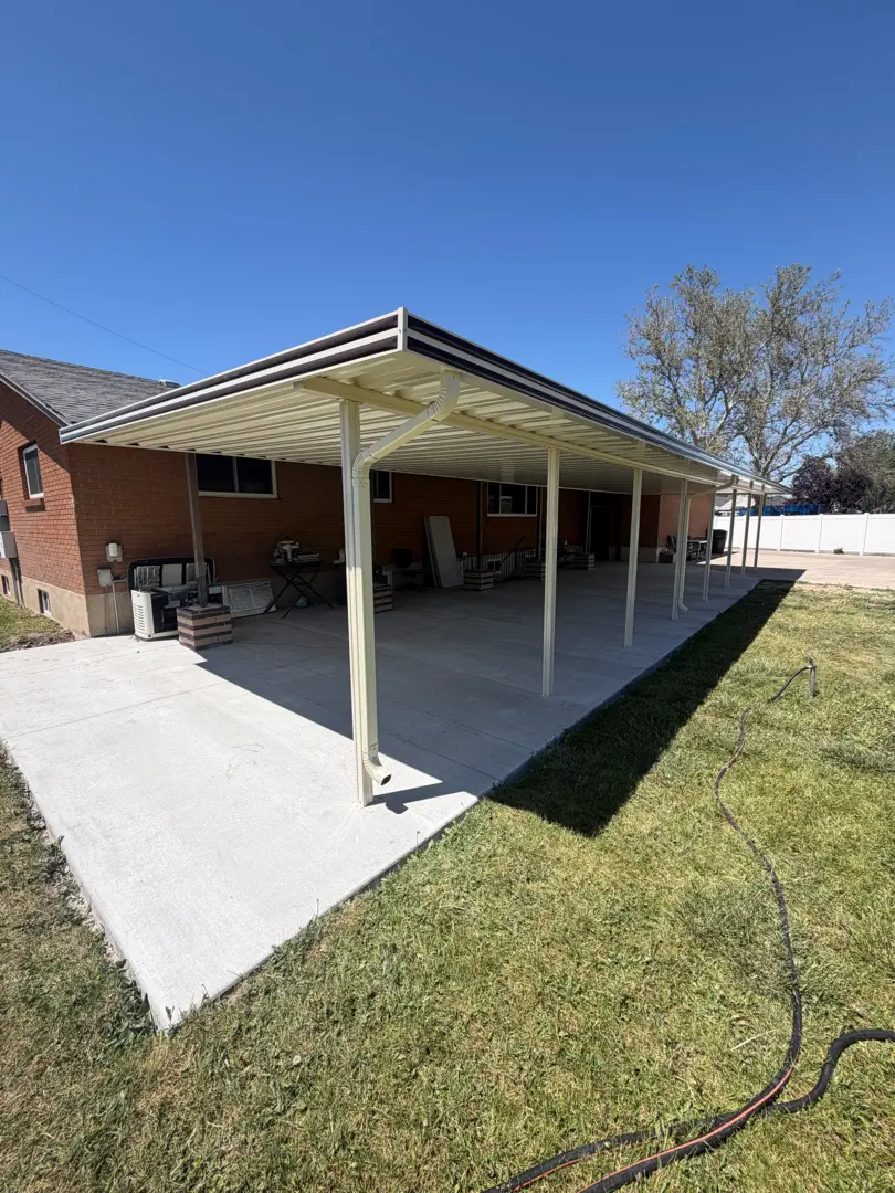 Custom 54x16 Steel Patio Cover Installation in Syracuse, UT