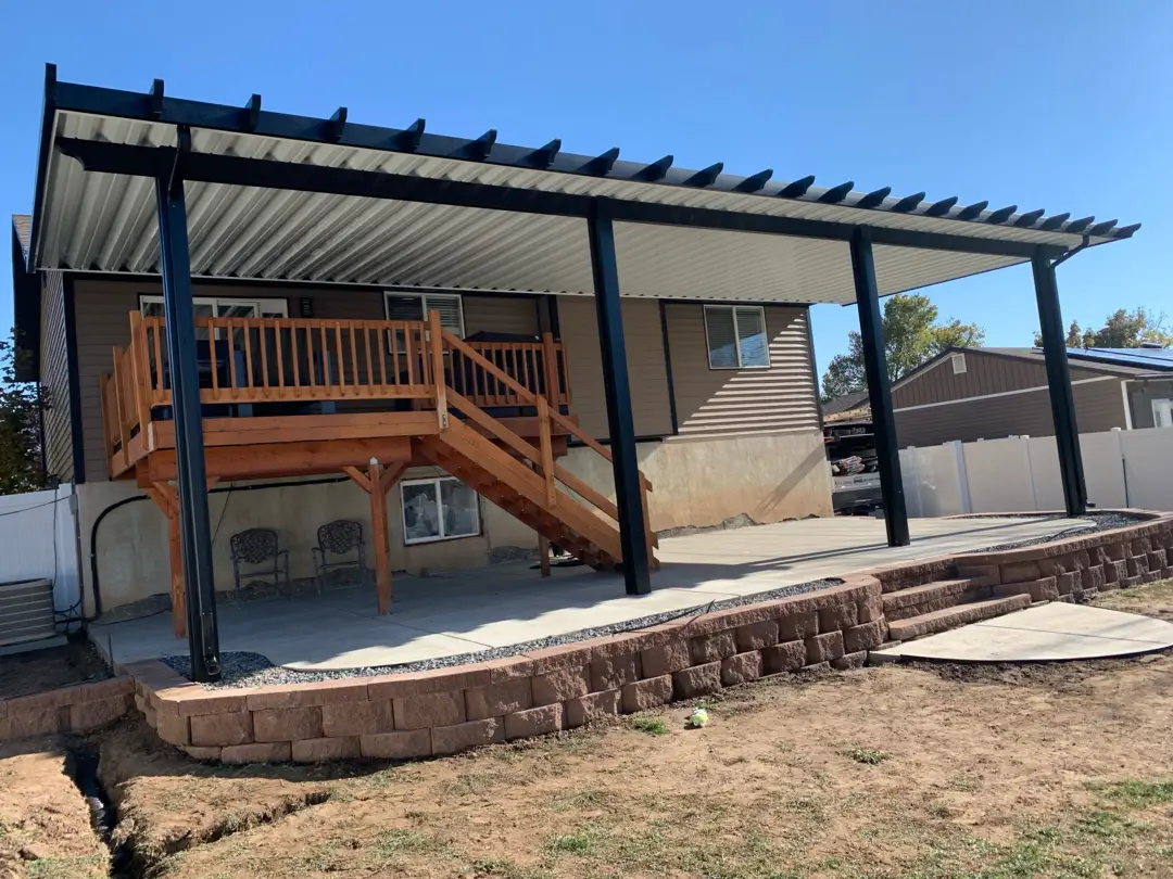 Custom 44x17 Steel Patio Cover Installation in Kaysville, UT