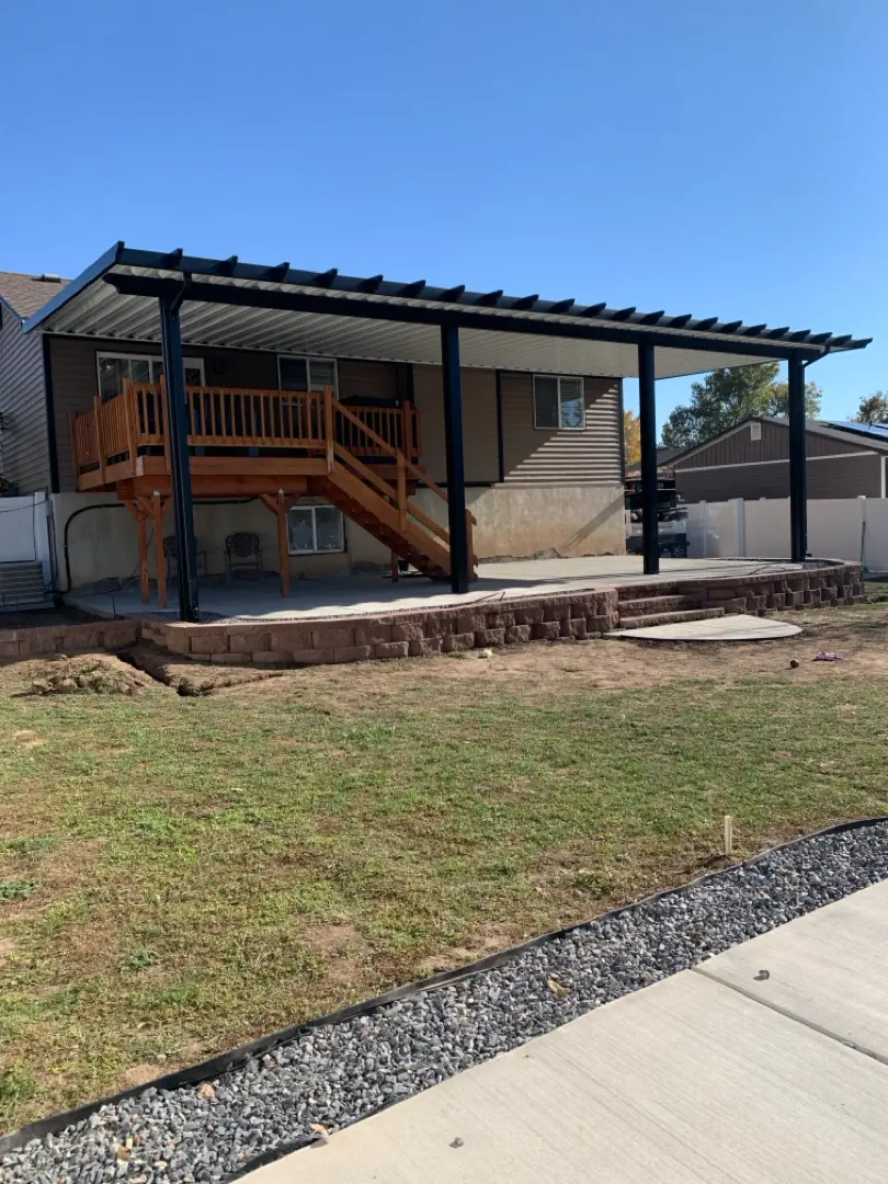 Custom 44x17 Steel Patio Cover Installation in Kaysville, UT