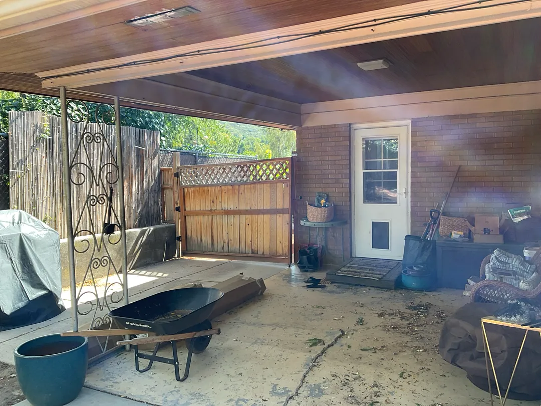 Almond Vinyl Fence and Window Installation in Ogden UT
