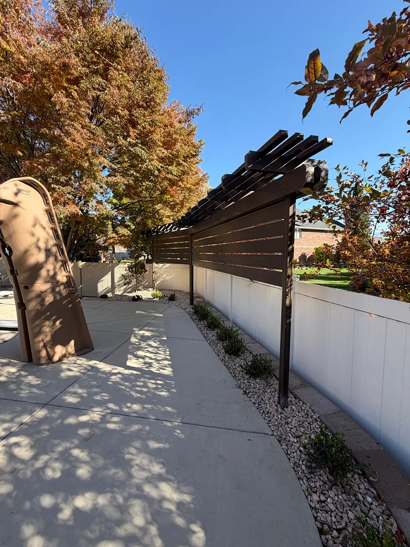 Farr West Custom Pergola Wall Installation Project