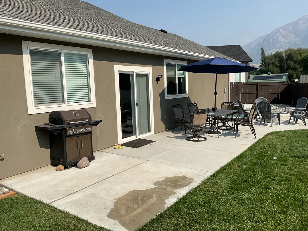 North Ogden Patio Cover Installation with Custom Post and Beam