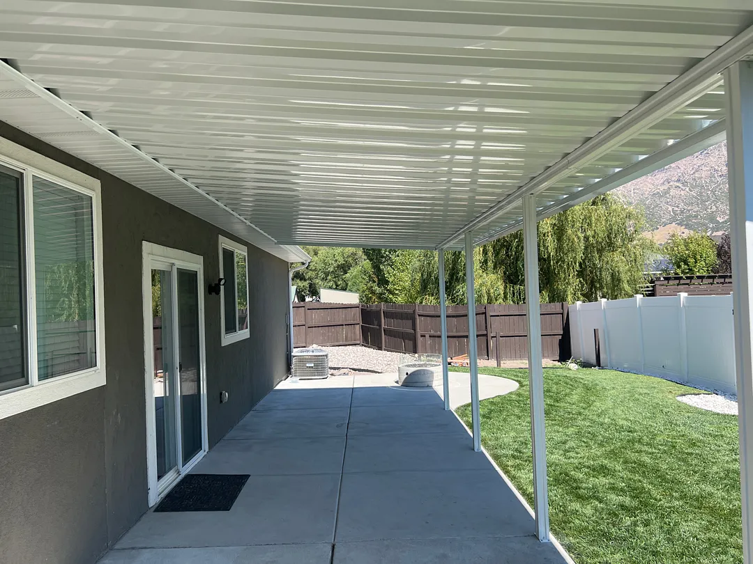 North Ogden Patio Cover Installation with Custom Post and Beam