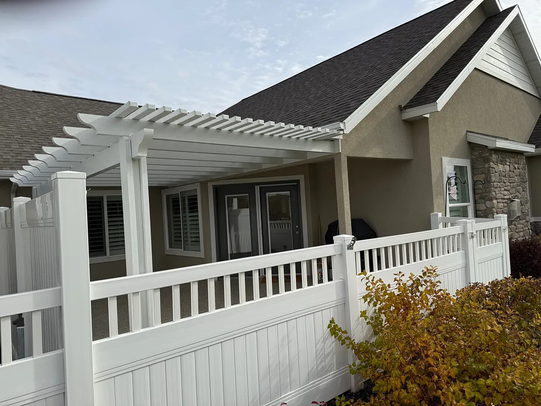 Custom 20x11 Attached Pergola Installation in North Ogden UT
