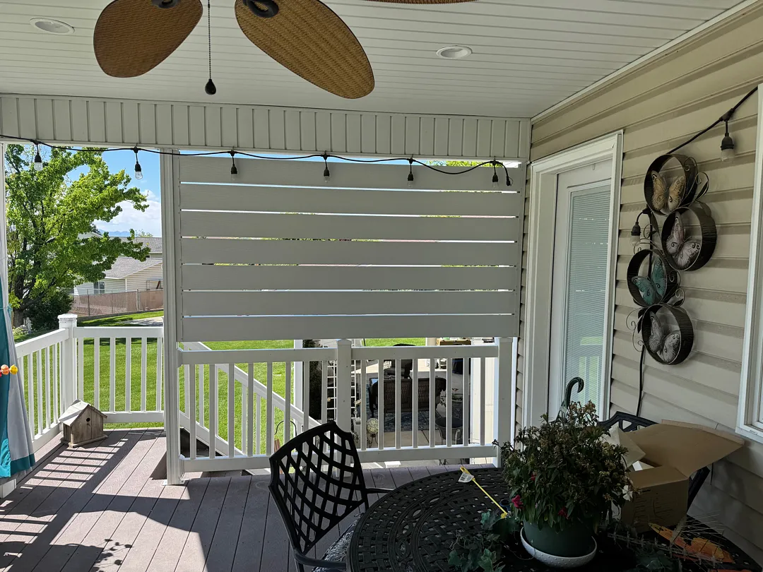 White Ultra Lattice Patio Cover Installation in Roy, UT