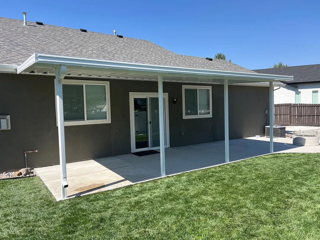 North Ogden Patio Cover Installation with Custom Post and Beam