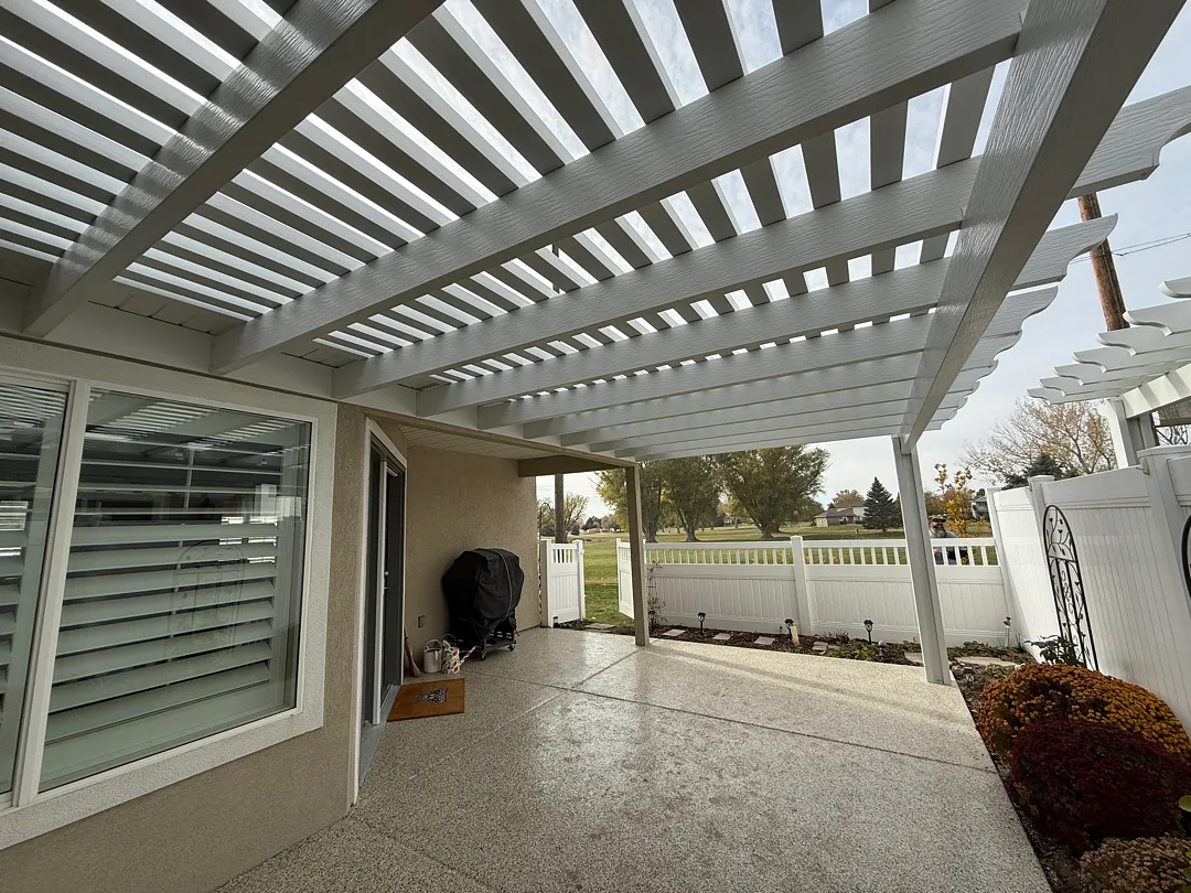 Custom 20x11 Attached Pergola Installation in North Ogden UT