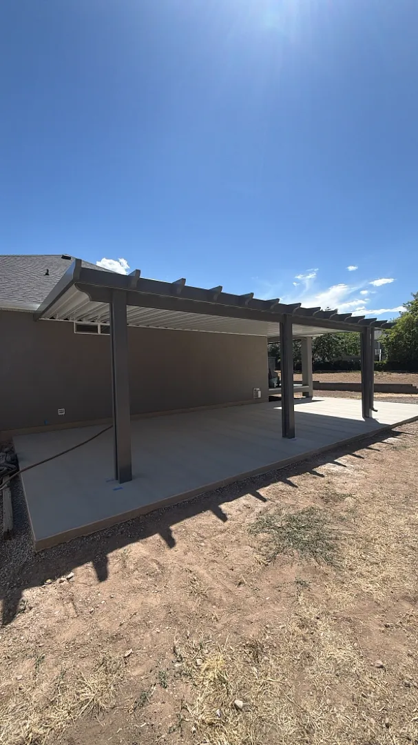 Magna, UT: Custom 26x14 Steel Patio Cover Installation
