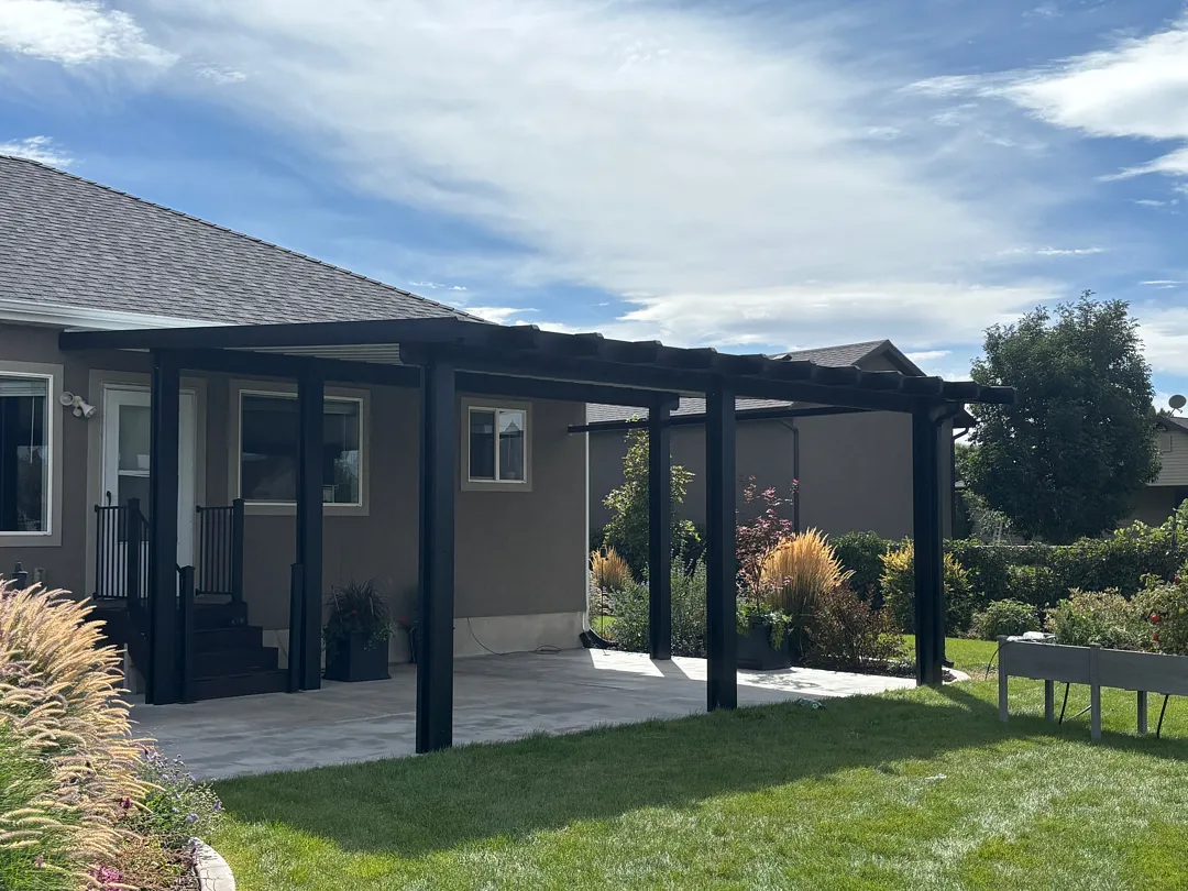 Elwood UT Patio Cover Installation with Drop Beam