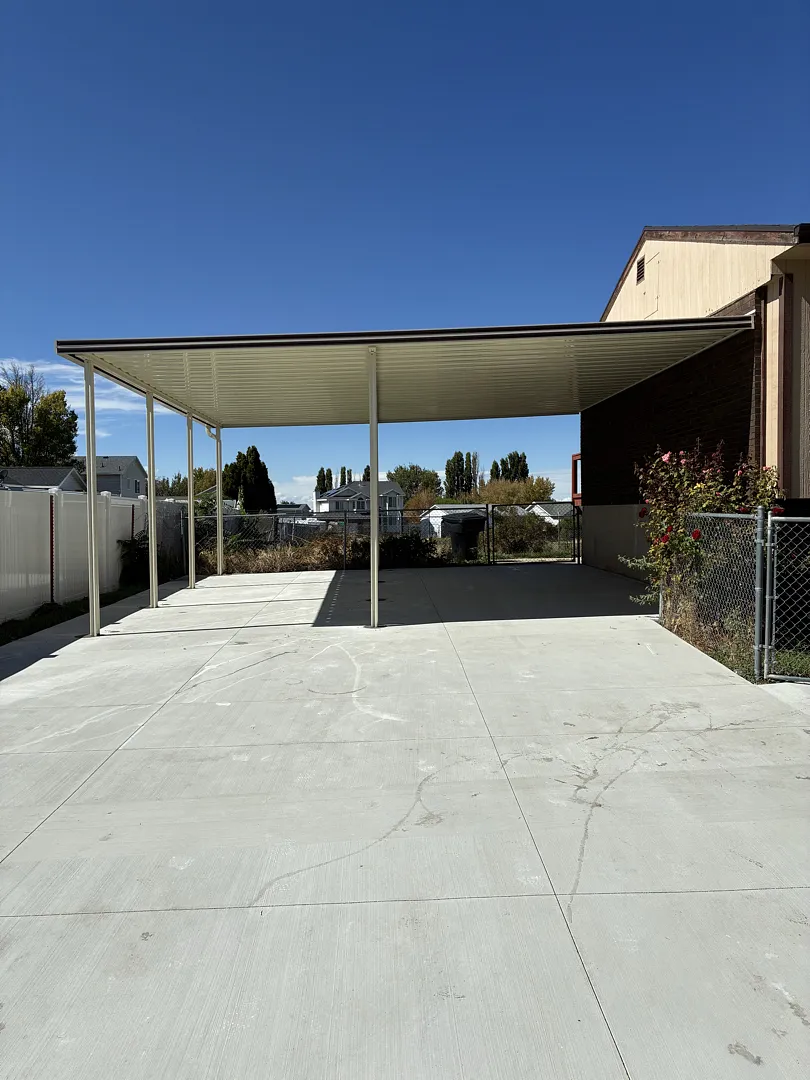 Custom 25x24 Steel Patio Cover Installation in Clinton, UT