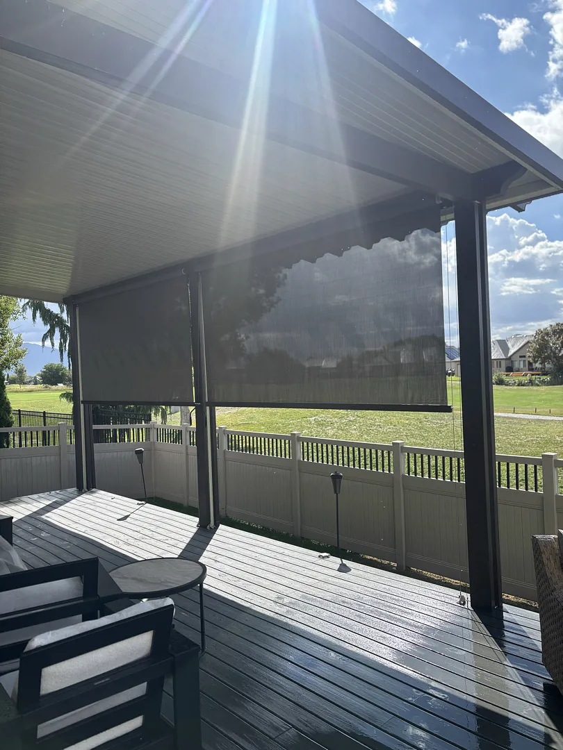 Polar Shade Drop Curtain Installation in Syracuse UT