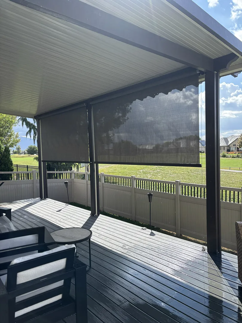 Polar Shade Drop Curtain Installation in Syracuse UT