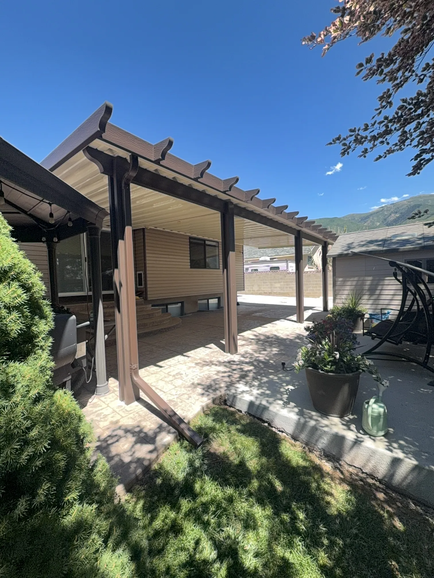Custom 32x16 Steel Patio Cover Installation in Layton UT